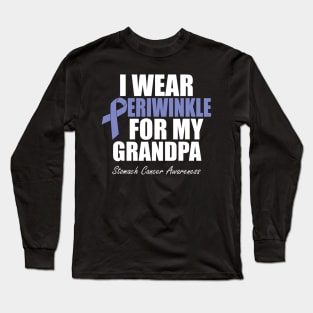 Stomach Cancer Awareness I Wear Periwinkle For My Grandpa Long Sleeve T-Shirt
